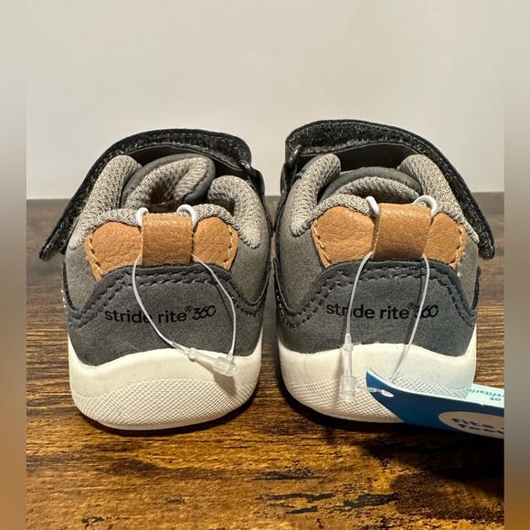 Stride Rite 360 Baby Boys Nick Gray Sneakers NWT Size 3 - Picture 4 of 7